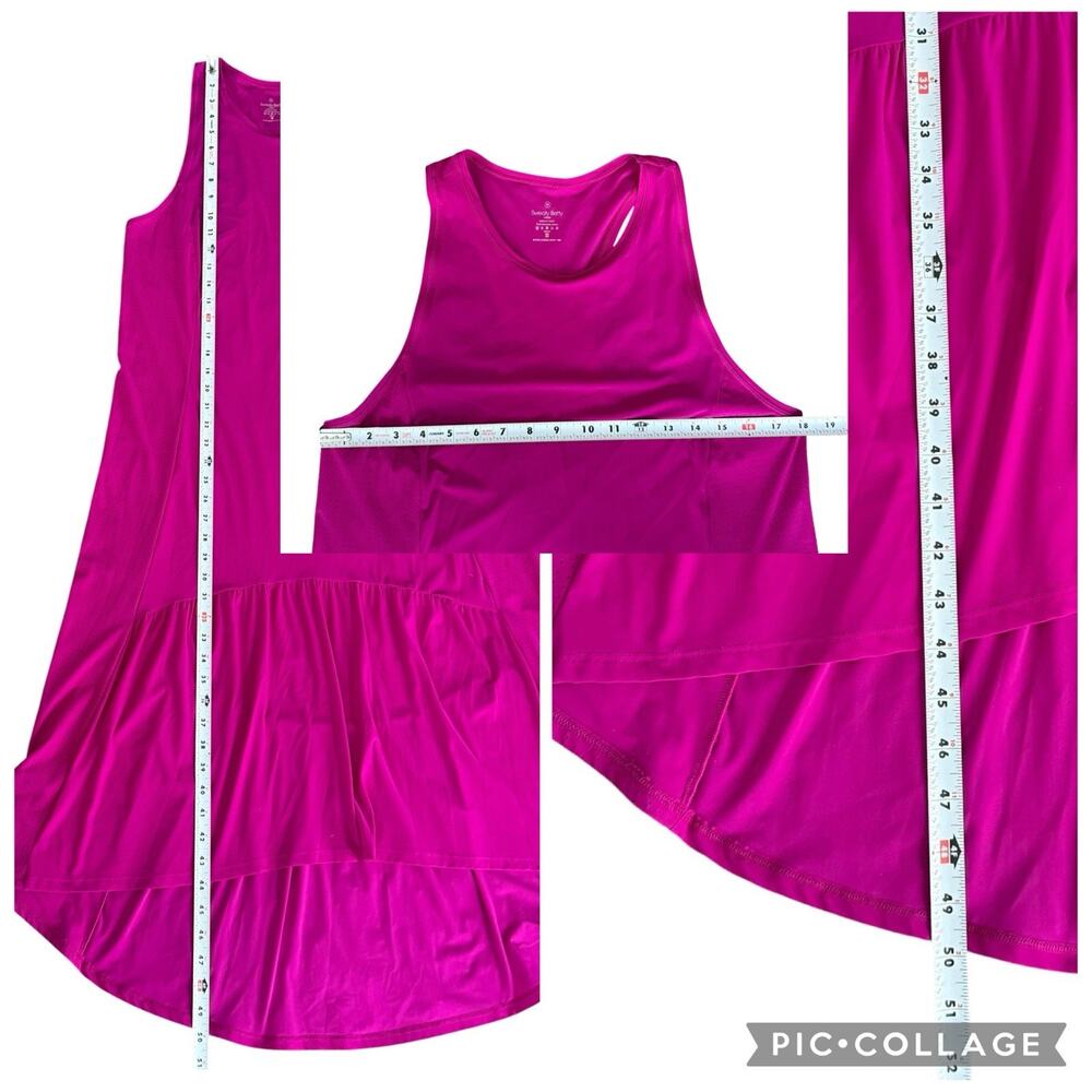 Sweaty Betty Explorer Ace Midi Dress Racerback Purple Pink Athletic Medium - Picture 11 of 15